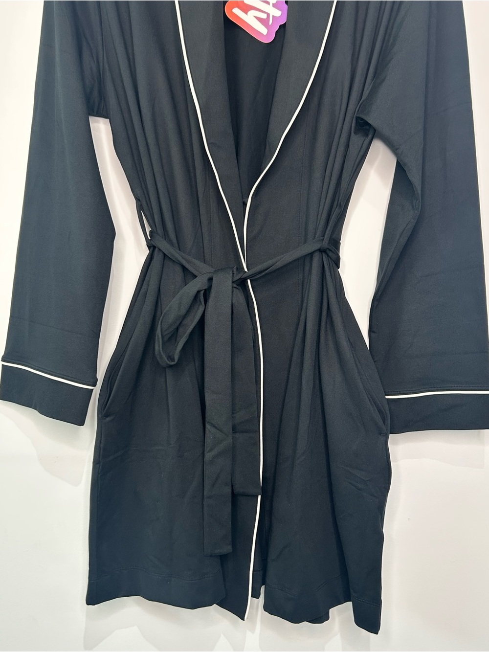 YITTY Cloud Jersey Sleep Robe by Fabletics, in Black, size Medium NWT - Picture 3 of 7
